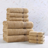 Heritage Egyptian Cotton Plush Absorbent Luxury 9 Piece Towel Set